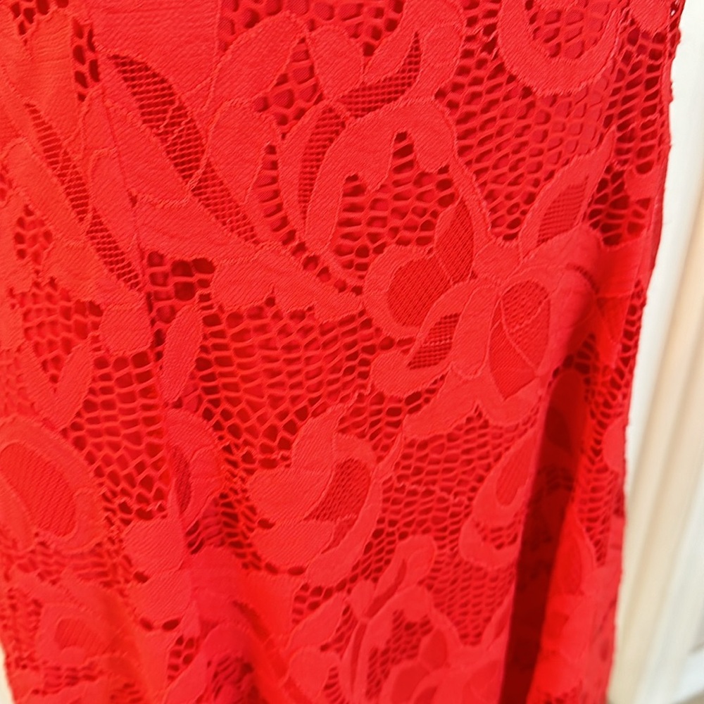 Ronni Nicole red lace dress size 6 - Picture 3 of 7